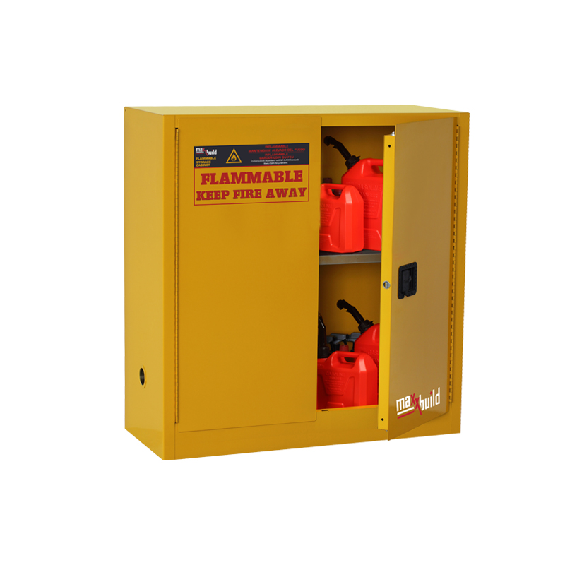 30 Gallon FM Approved Flammable Cabinet, 2 Doors, 1 Shelf