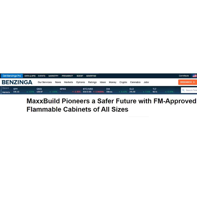 MaxxBuild Pioneers a Safer Future with FM-Approved Flammable Cabinets of All Sizes