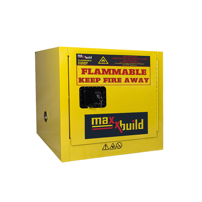 6 Gallon FM Approved Flammable Cabinet, 1 Door, 1 Shelf, Manual Close