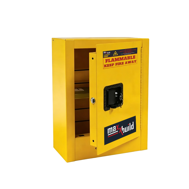 2 Gallon Aerosol cabinet, 1 Door, 1Roll-Out Shelf