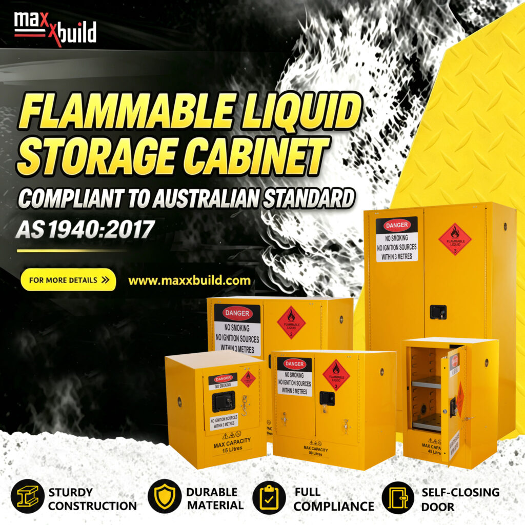 Flammable Liquid Storage Cabinet, Compliant to Australian Standard AS 1940:2017